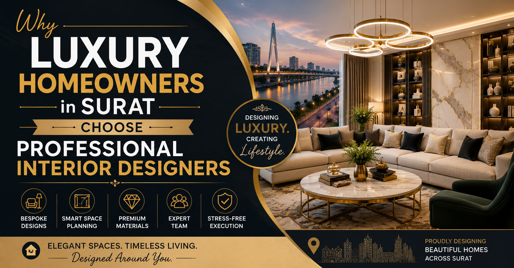 Why Luxury Homeowners in Surat Choose Professional Interior Designers